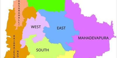 Бангалор BBMP тойргийн газрын зураг